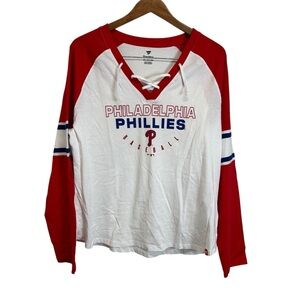 Philadelphia Phillies Red and White Long Sleeve Shirt